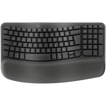 Klaviatūra „Logitech Wave Keys“ belaidė RF + Bluetooth, QWERTZ vokiška, grafito spalvos