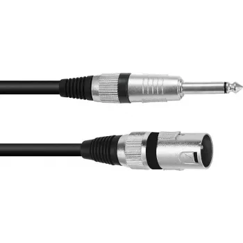 XLR į 6,3 mm mono adapterio laidas Omnitronic 3022519B — 1× XLR 3 kontaktų į 1× 6,3 mm mono, 2 m