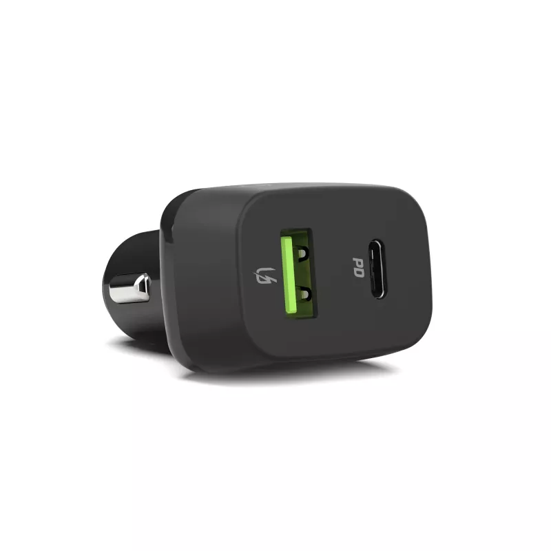 Automobilinis įkroviklis Green Cell CAD33, 42W, USB-C PD + USB-A QC3.0, 12/24V įvestis, 5–12V išvestis