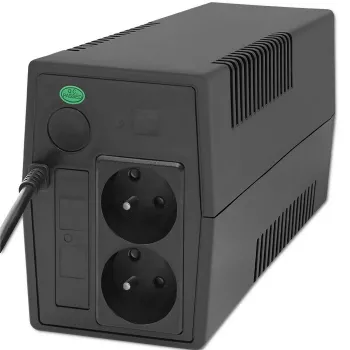 Qoltec 53737 nepertraukiamo maitinimo šaltinis (UPS) Line-Interactive 0.65 kVA 360 W 1 AC lizdas