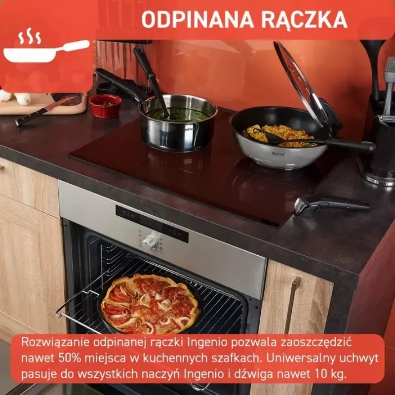 Keptuvių rinkinys Tefal Ingenio Emotion L897S574, indukcinis, nuimama rankena, 16/20/22/28 cm