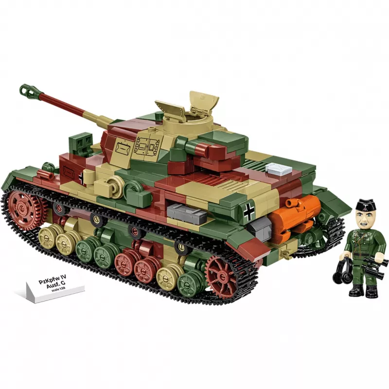 Konstruktorius Blocks WWII PZKPFW IV AUSF.G 1107 detalių