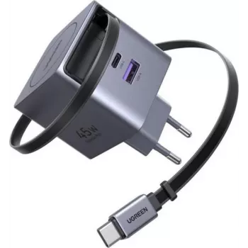 Greitasis USB-C / USB-A įkroviklis UGREEN 45W GaN 2 prievadai (modelis 65822)