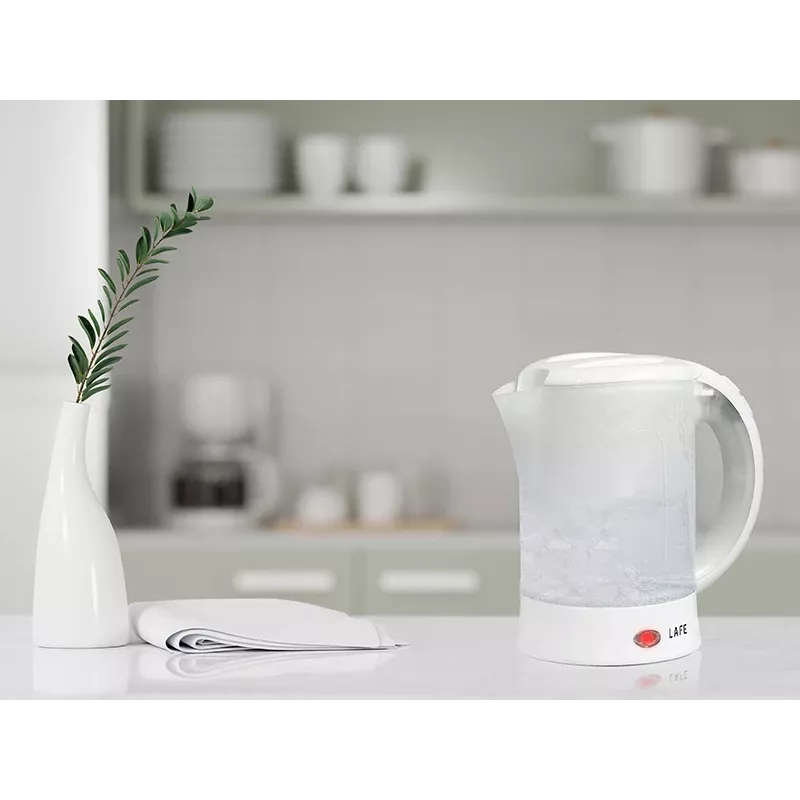 Elektrinis virdulys LAFE LAFCZA45865, nerūdijantis plienas, 0,6 L, 600 W, šviesiai pilkas, užrakinamas dangtelis