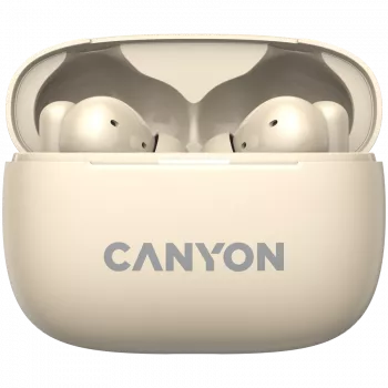 Canyon CNS-TWS10BG belaidės ausinės TWS į ausis, ANC, Bluetooth 5.3, USB-C, smėlio spalvos