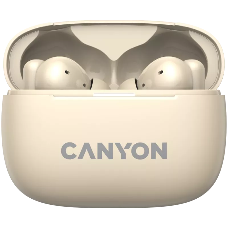 Canyon CNS-TWS10BG belaidės ausinės TWS į ausis, ANC, Bluetooth 5.3, USB-C, smėlio spalvos
