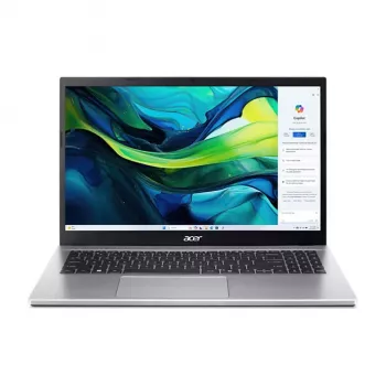 Nešiojamas kompiuteris Acer Aspire Go 15 AG15-42P-R5K8 — AMD Ryzen 5 7430U, 15,6 colio Full HD, 16 GB RAM, 512 GB SSD, Windows 11 Home, sidabrinis