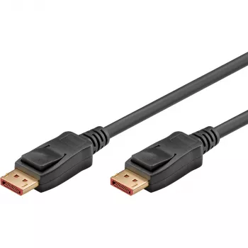 GOOBAY DisplayPort 2.1 laidas, sertifikuotas, 16K @ 60Hz, 80 Gbit/s, juodas, 1 m, VESA sertifikatas