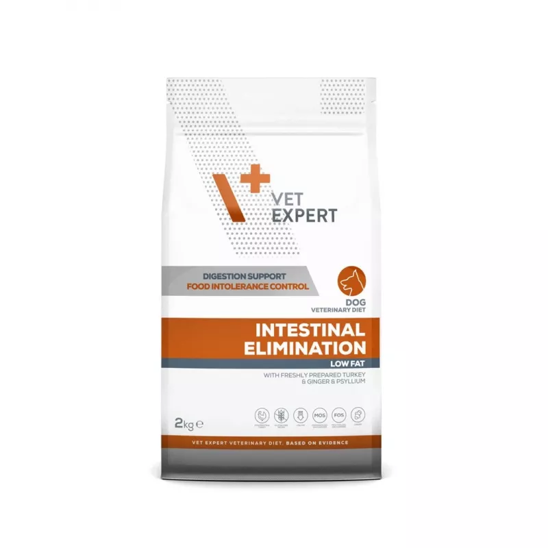 VetExpert Veterinary Diet Intestinal Elimination Low Fat sausas šunų ėdalas, 2 kg
