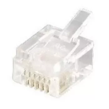 Equip 121131 RJ-12 (6P6C) telefoninis modulinis kištukas, neekranuotas, permatomas, 100 vnt.