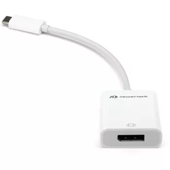 USB adapter, USB-C kištukas > DisplayPort lizdas (baltas, 11 cm)