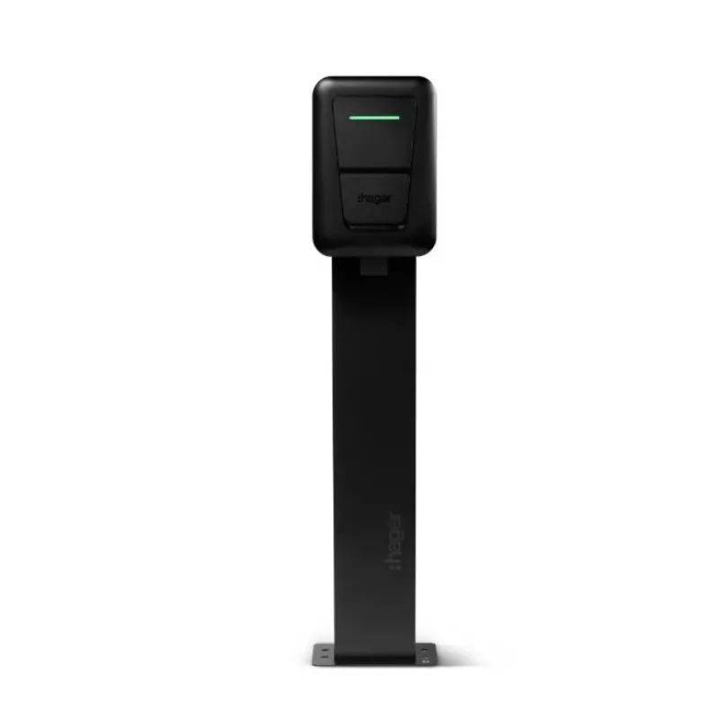 Sieninė elektromobilių įkrovimo stotelė Hager witty one 11 kW 3 fazės su Type 2 lizdu, RFID, Bluetooth, 4,5 m kabeliu, IP55, IK10