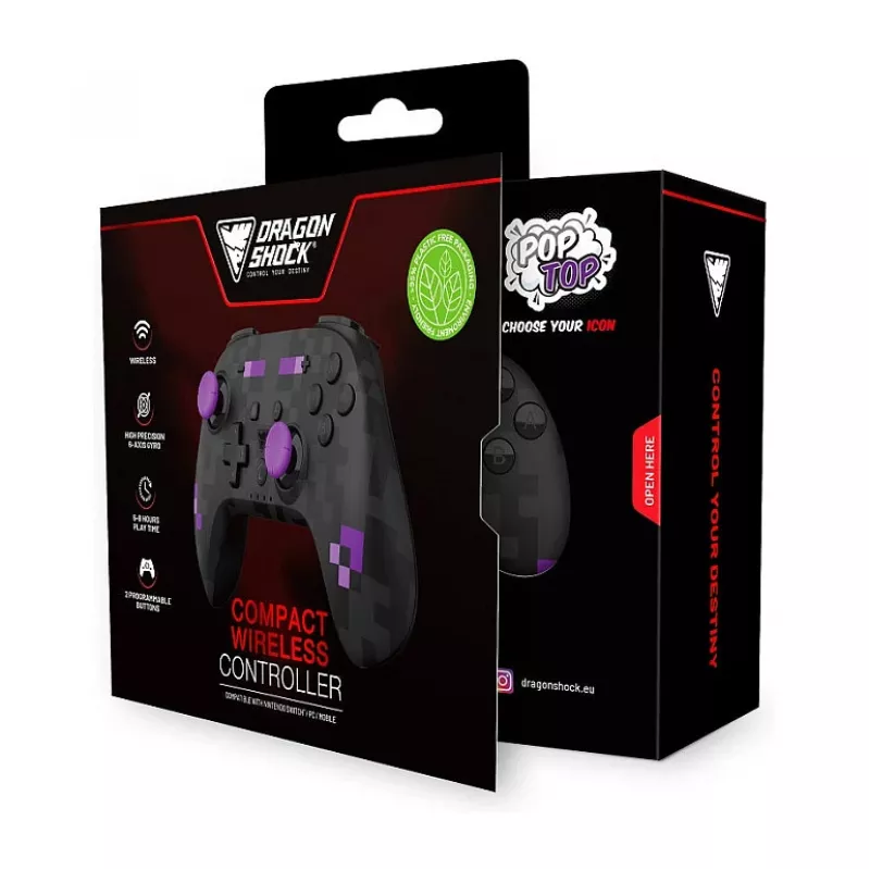 Pultas Dragonshock Controller Poptop Wireless Cubes juodas