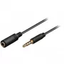 Wentronic Goobay 3,5 mm lizdo ilginimo laidas, juodas, 3 m – kištukas 3,5 mm (4 kontaktai, stereo) > lizdas 3,5 mm (4 kontaktai, stereo) (62480)