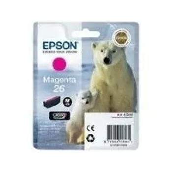 Epson Polar bear Singlepack Magenta 26 Claria Premium rašalas, rausvai violetinis, pigmentinis rašalas, 1 vnt.