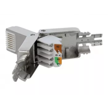 RJ-45 kištukas DeLOCK 86476 pilkas, įrankiams nereikalingas montavimas, Cat6a