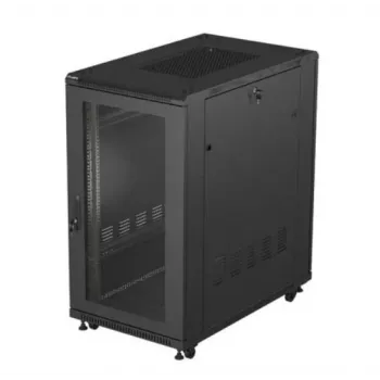Stovimas serverio spintele LANBERG FF01-6022-23B, 22U, 600×1000 mm, juoda, perforuotos dureles