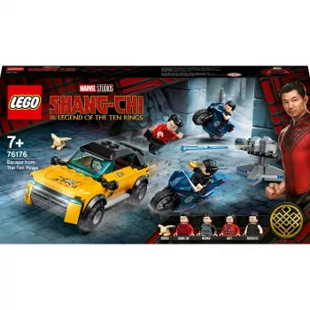 LEGO rinkinys Marvel Pabėgimas iš Dešimties žiedų 76176 su minifigūrėlėmis ir transporto priemonėmis