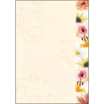 Atvirutinis popierius Sigel DP788 Flowerstyle, A4, 90 g/m², 50 lapų