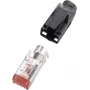 renkforce RJ45 jungtis TM21 CAT 6, ekranuotas kištukas, tiesus, 8P8C H9561.4-10 juoda, 10 vnt.