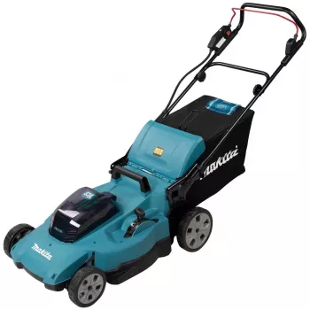 Makita DLM538Z akumuliatorinė vejapjovė stūmimo tipo, juoda, mėlyna, metalinė