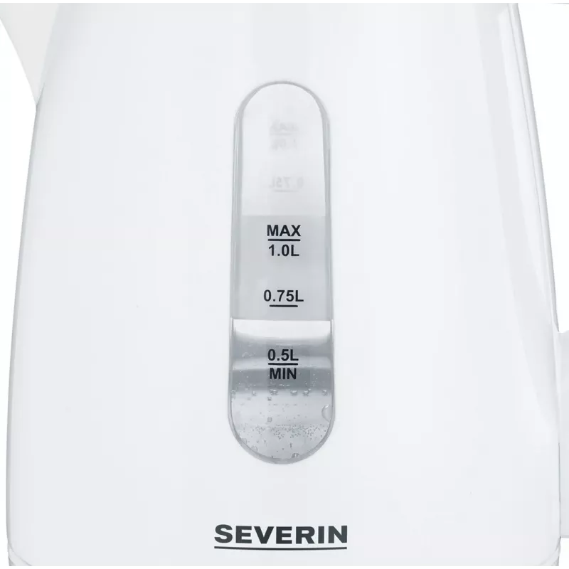 Elektrinis virdulys SEVERIN 1 L 2200 W baltas – belaidis, su 360° pagrindu, paslėptas kaitinimo elementas