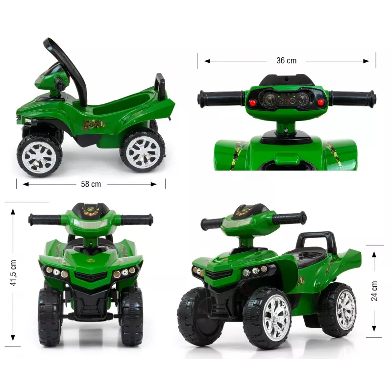 Vaikiškas stūmiklis milly mally Ride-on Monster Military 27515 mažyliams