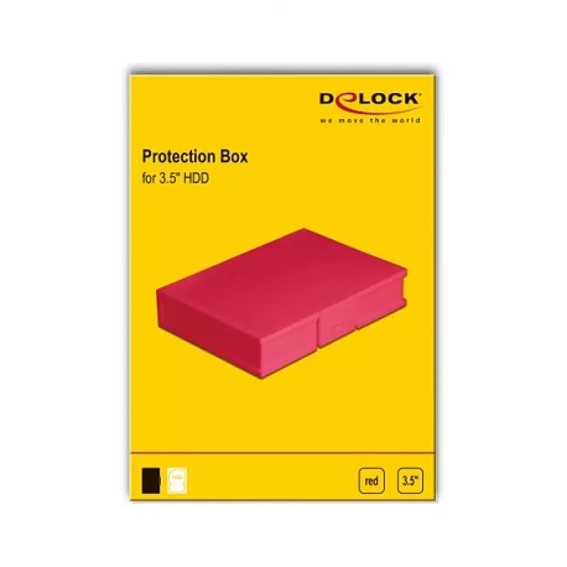 Dėklas DeLOCK 18374 3,5 colio HDD raudonas