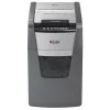 Rexel Optimum AutoFeed+ 130X popieriaus smulkintuvas, kryžminis pjovimas, 55 dB, 22 cm, juodas, sidabrinis