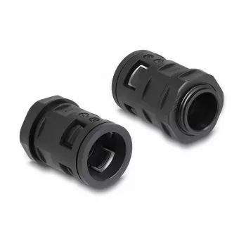 DeLOCK 60465 apsauginė kabelių mova juoda plastikinė 21,2 mm 2 m