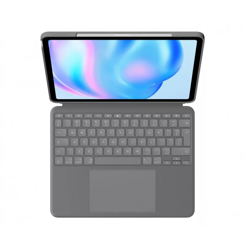Logitech Combo Touch klaviatūra QWERTY US International pilka su jutikliniu kilimėliu