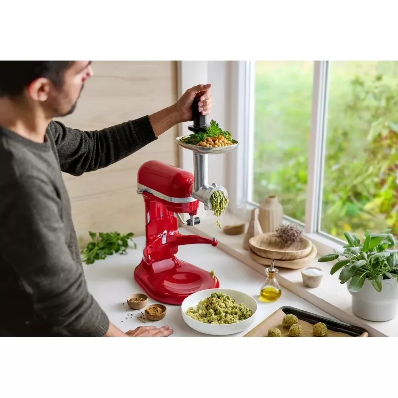 KitchenAid 5KSM60SPXEER stacionarus maišytuvas 375 W pilka, raudona, nerūdijantis plienas