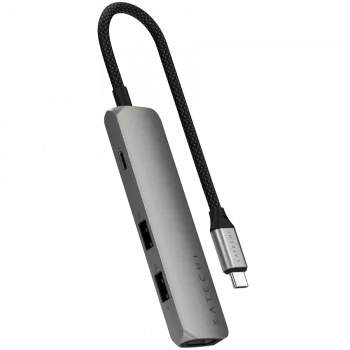 Satechi ST-P4SM USB-C 4-in-1 adapteris pilkas