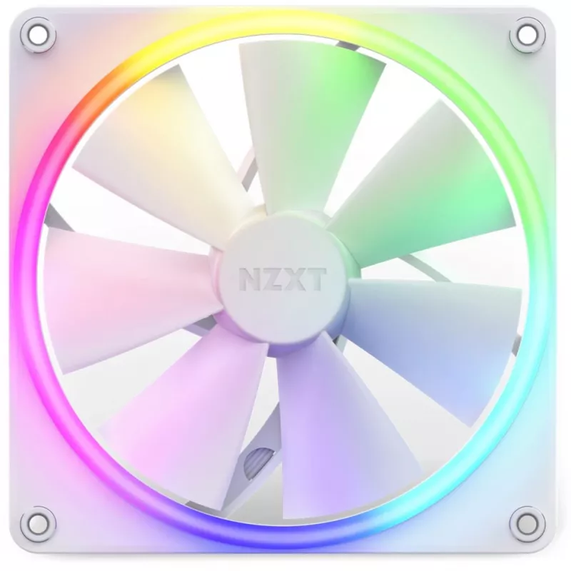 NZXT F140 RGB 140 mm Baltas Vienas Ventiliatorius