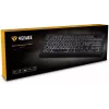 Klaviatūra su foniniu apšvietimu, tyli, žemo profilio klavišais, USB