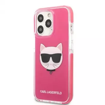 Karl Lagerfeld KLHCP13XTPECPI iPhone 13 Pro Max 6,7 colio kietas dėklas Fuchsia/FUSCHIA Choupette Head