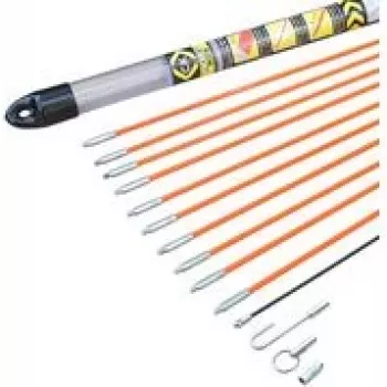 Priedų rinkinys kabelių traukimo strypams, c.k tools T5440, 7 dalių su lanksčiu kreipiamuoju antgaliu ir adapteriais