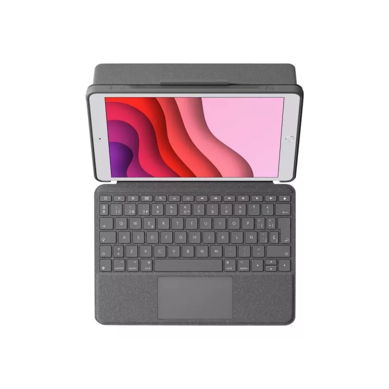 Logitech 920-011439 Pilka dėklas su klaviatūra ir jutikliniu kilimėliu iPad