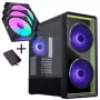 Lian Li LANCOOL 217 INF PC korpuso komplektas + 3x UNI FAN SL-INF 120 Reverse Blade ventiliatorius - juoda