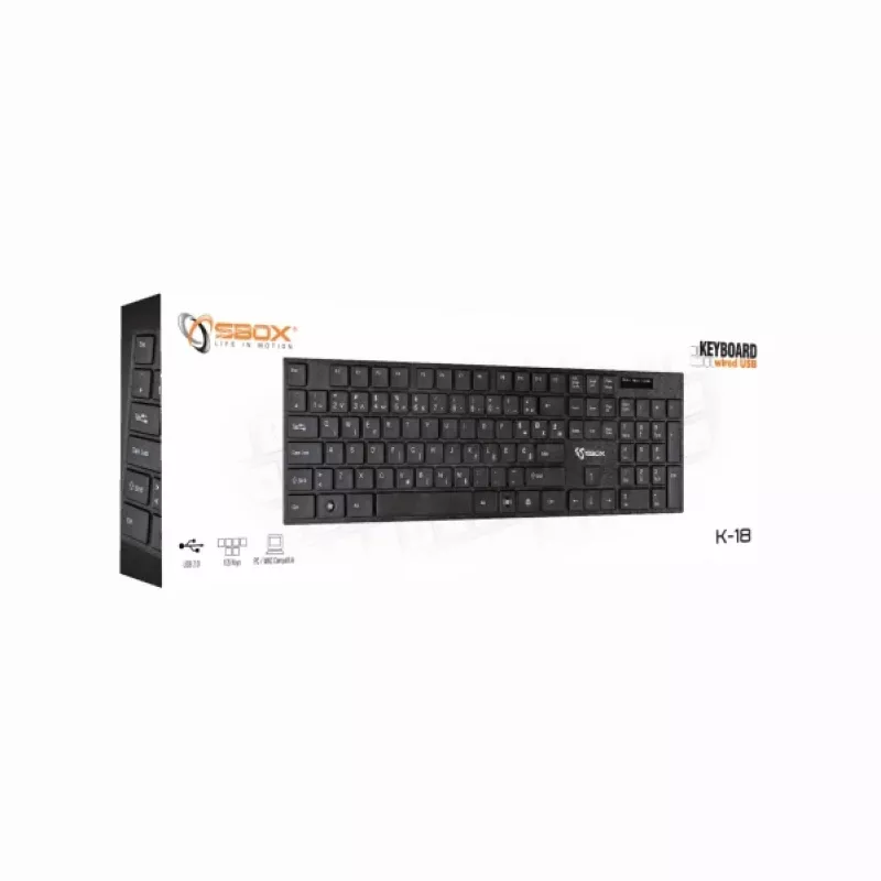 Sbox K-18US Black klaviatūra