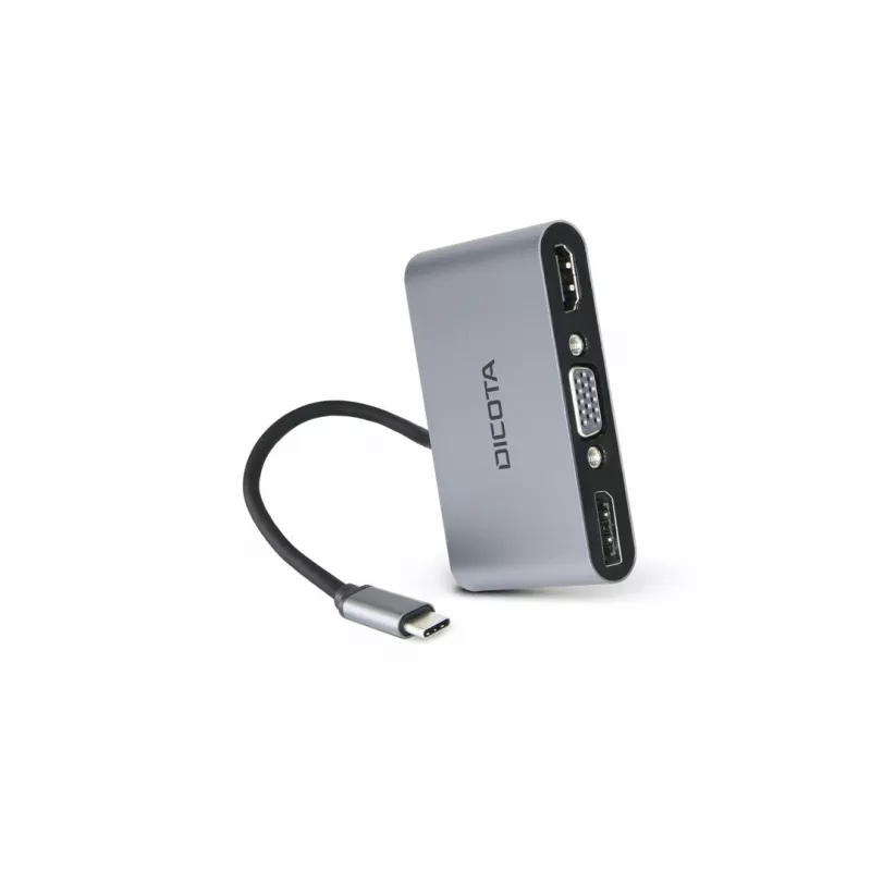 DICOTA D32060 mobiliojo įrenginio dokų stotelė planšetei / išmaniajam telefonui / nešiojamam kompiuteriui, sidabrinė