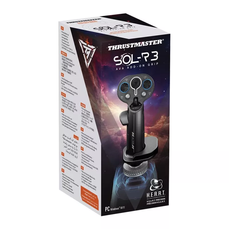 Priedas valdymo rankenai Thrustmaster Sol-R 3 AVA, juoda, USB Type-C, analoginis/digitalinis, PC, 75×115×200 mm
