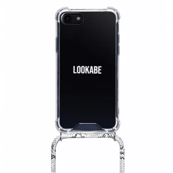 Vėrinys Lookabe Snake Edition iPhone X/Xs – sidabrinis pakabuko aksesuaras