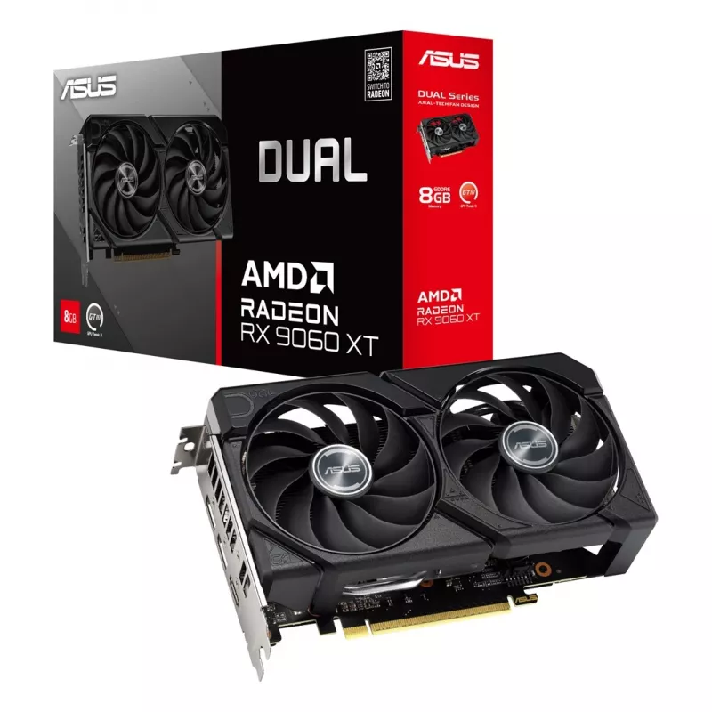 ASUS DUAL-RX9060XT-8G AMD Radeon RX 9060 XT 8 GB GDDR6 vaizdo plokštė