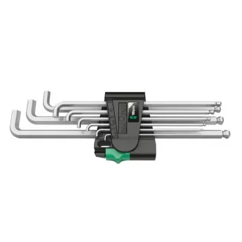 Wera 950/9 Hex-Plus 4 L formos šešiabriaunių raktų rinkinys, metrinis, chromuotas