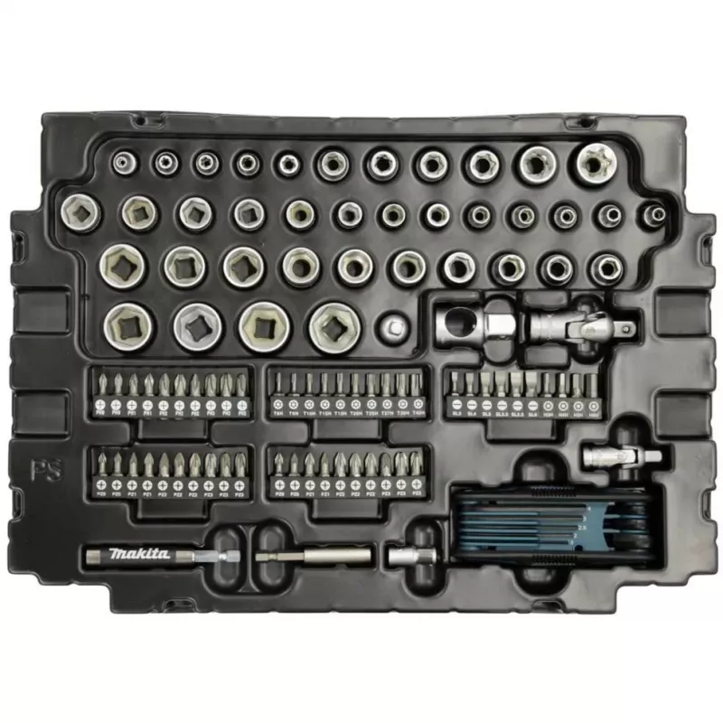 Makita E-08713 mechaniko įrankių rinkinys, 120 dalių