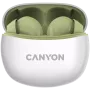 CANYON TWS-5 belaidės ausinės (į ausis), žalios, Bluetooth 5.3, liečiamas valdymas, USB-C įkrovimas