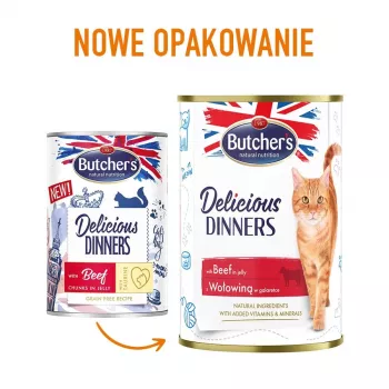 Šlapias ėdalas šunims Butcher's Delicious Dinners 400 g – Jautiena, be grūdų, suaugusiems