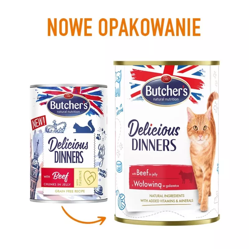 Šlapias ėdalas šunims Butcher's Delicious Dinners 400 g – Jautiena, be grūdų, suaugusiems