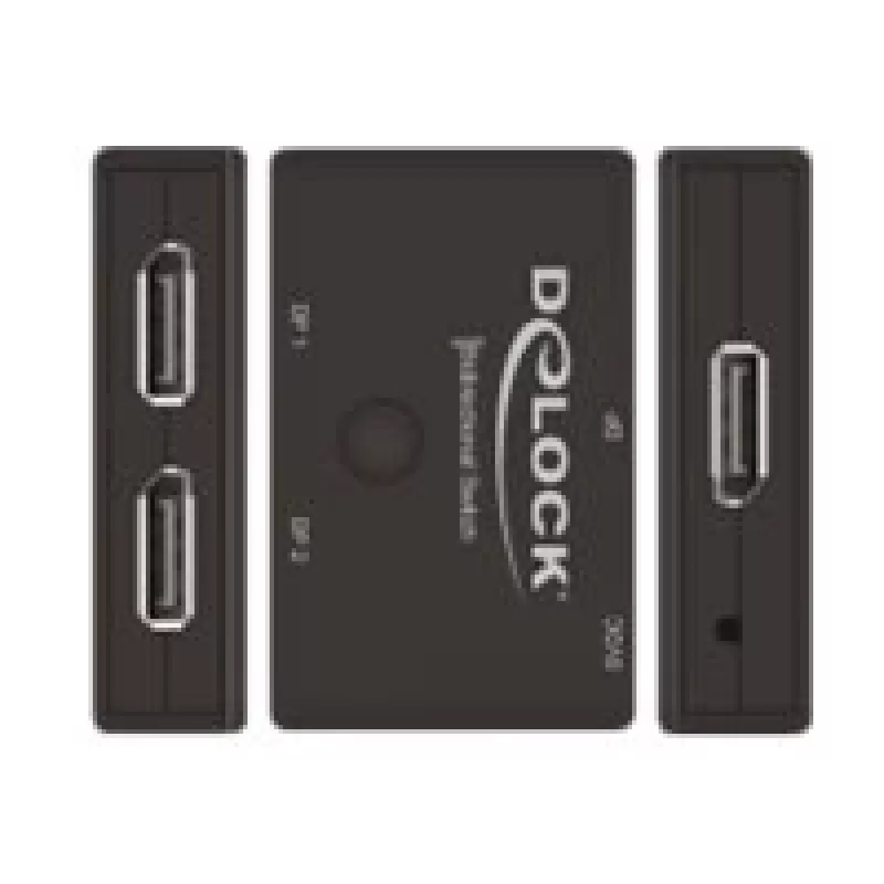DeLOCK DisplayPort jungiklis, 4K, juodas